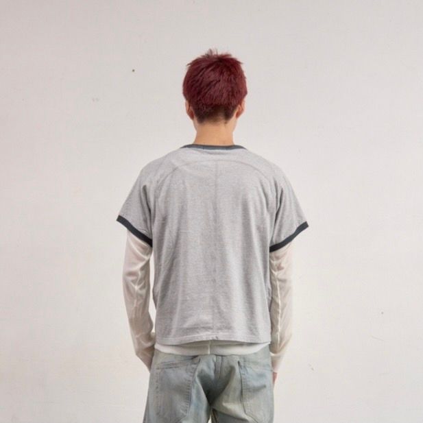 【残り一点】Panelled Half Sleeve Ringer T-Shirt