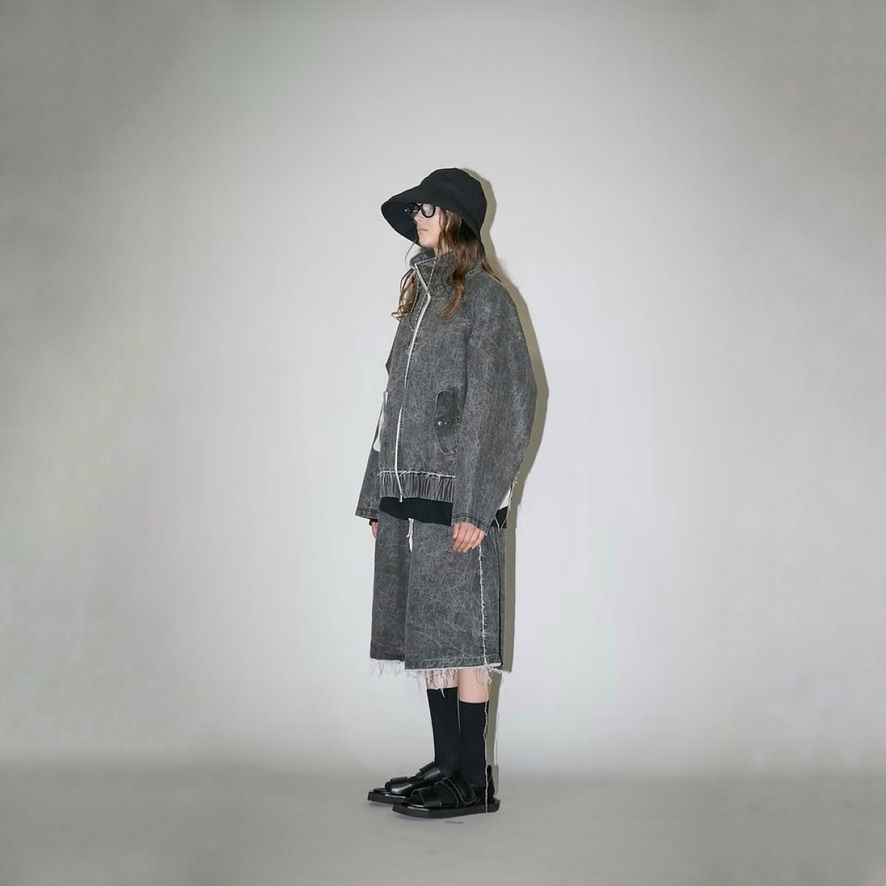 【残り一点】ピグメントプリントデニムジップブルゾン