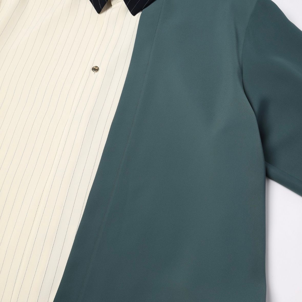 【残り一点】Double Satin Asymmetrical Layered Shirt