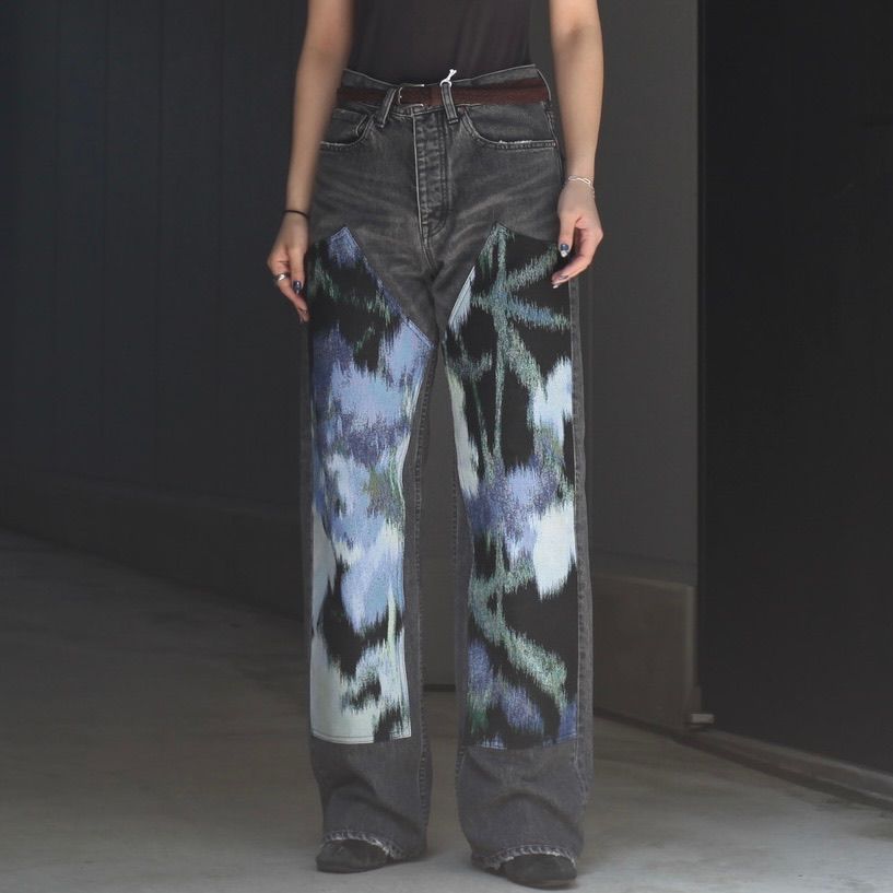 DAIRIKU - 【残り一点】Flower Patch Work Denim Pants