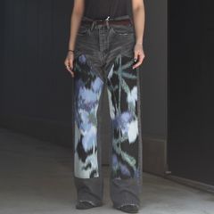 【残り一点】Flower Patch Work Denim Pants