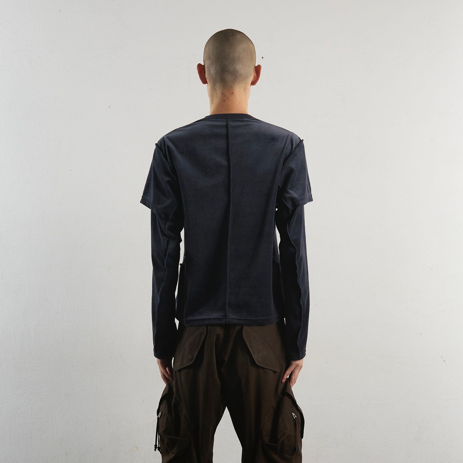 F.ILLUMINATEのVelour Collar Long Sleeve 全3色 ステンカラーラグランスリーブウールコート（08-11WI01-204