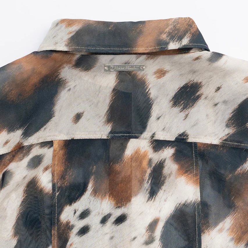 【残り一点】Cow Printed Slim Shirt