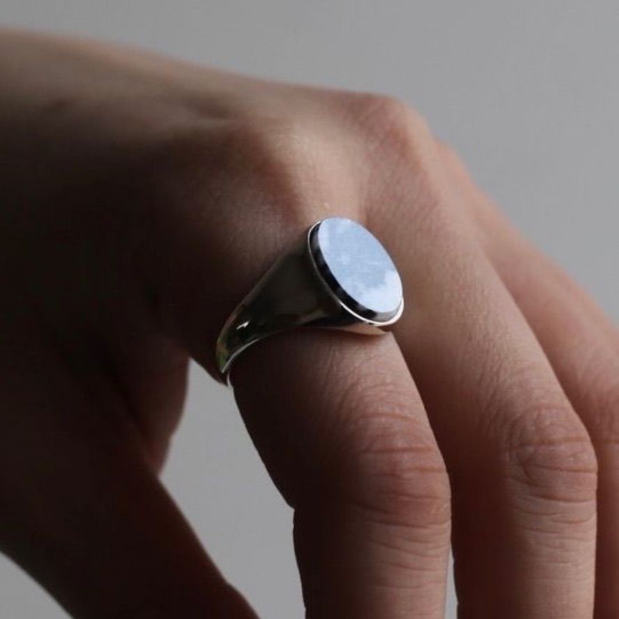 【残り一点】Signet Oval Ring L(ZEBRA JASPER)