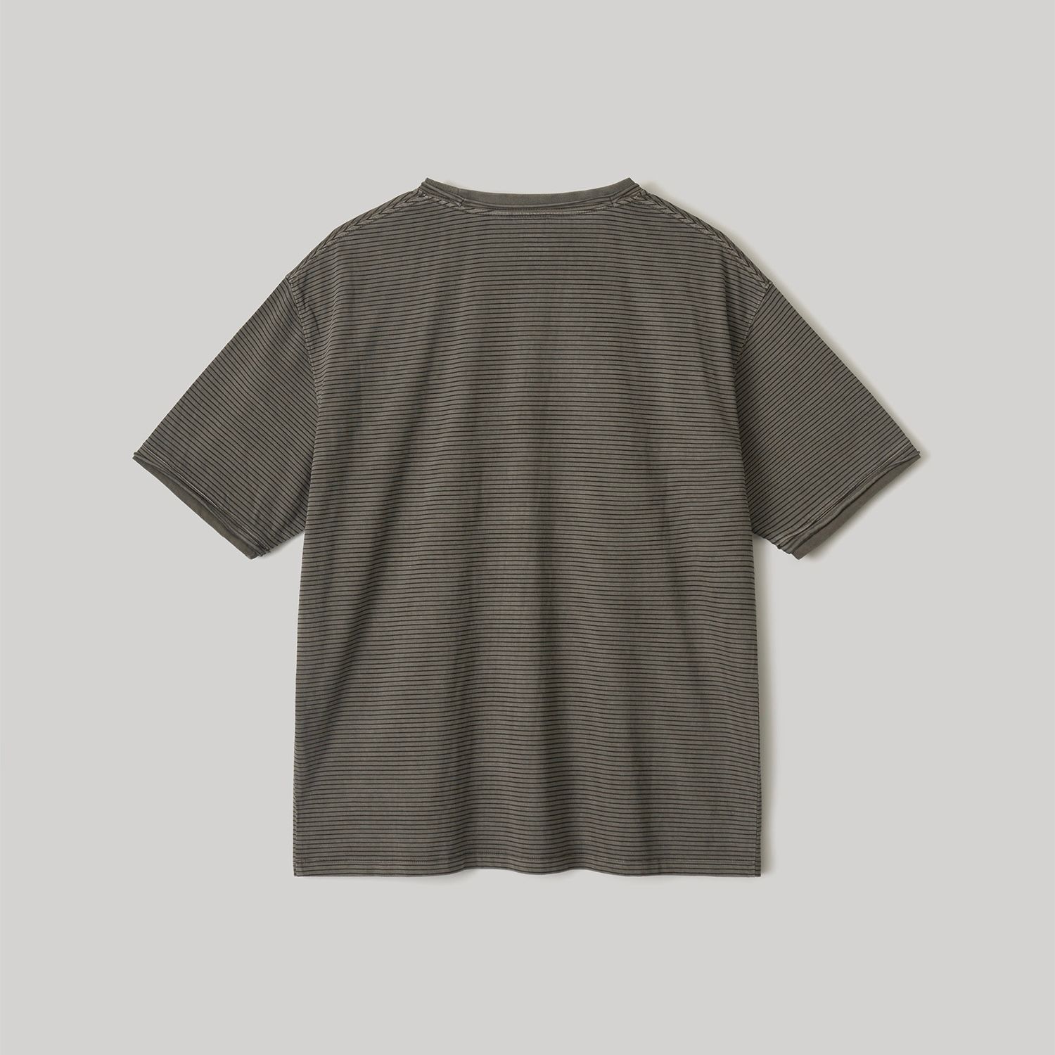 【残り一点】Dyed Raw-Edge Stripe Tee