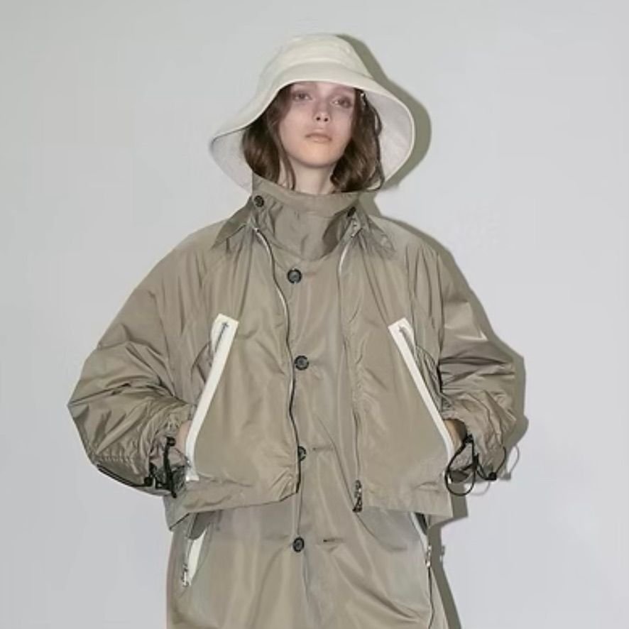 【残り一点】ナイロンタフタショートジップブルゾン