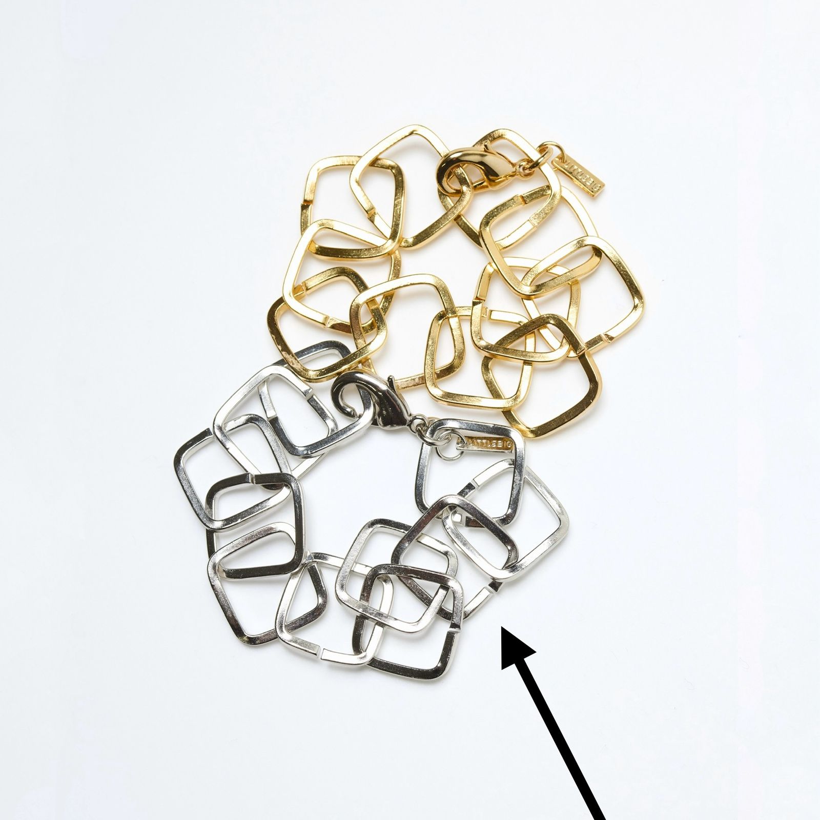 【残り一点】Square Chain Bracelet(SILVER)