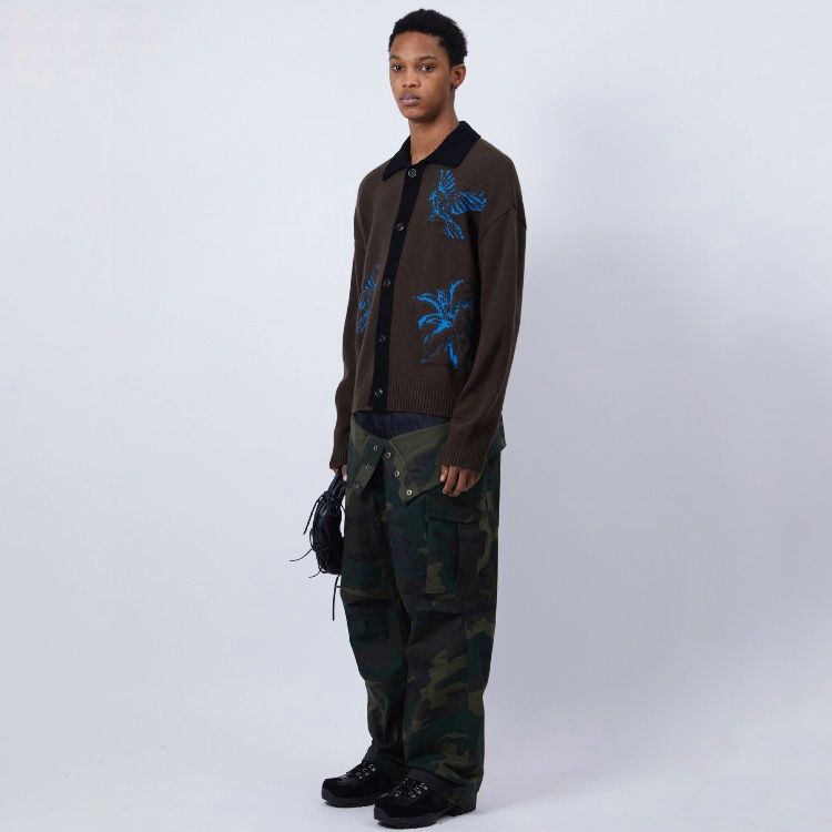 【残り一点】Unisex Bird Intarsia Cardigan