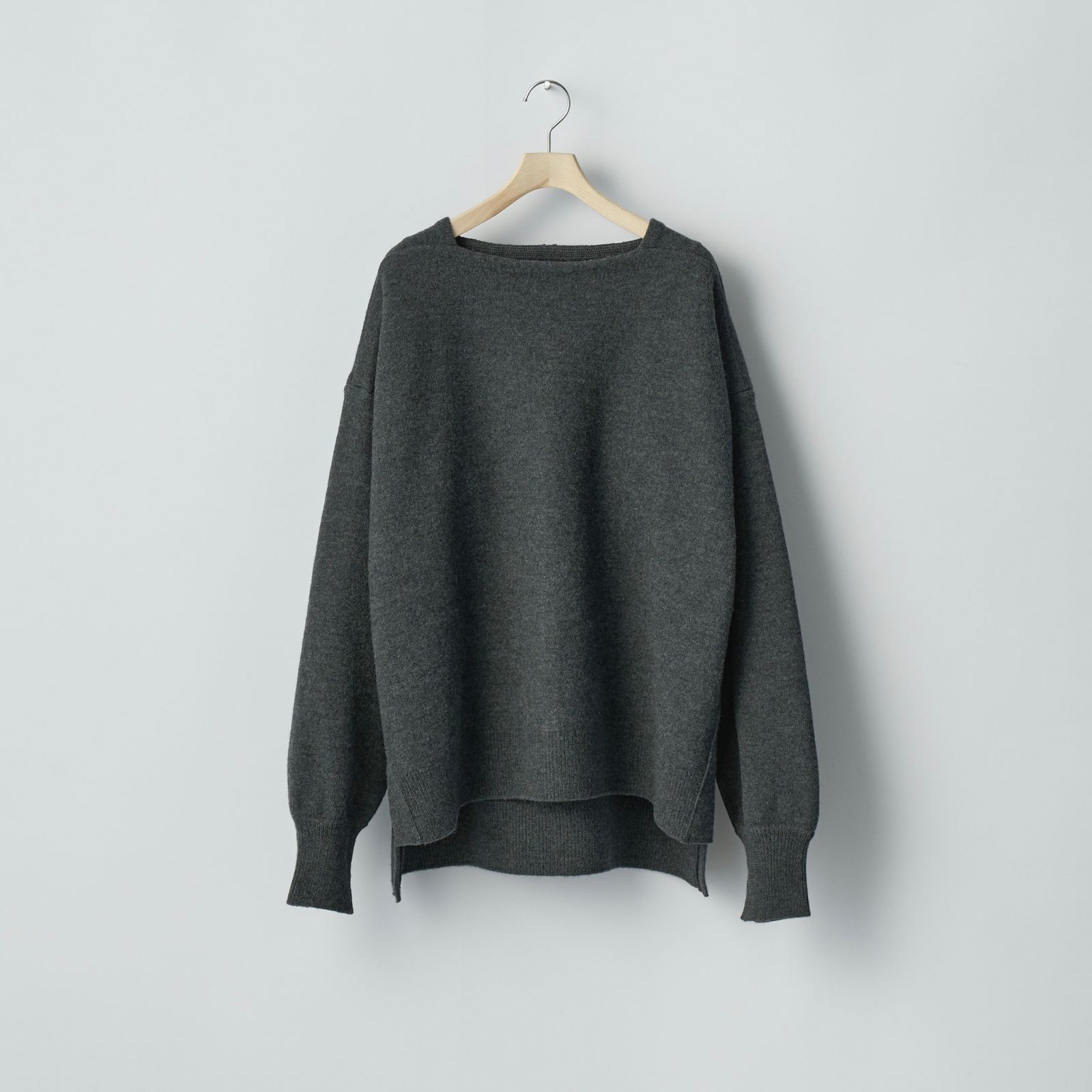 【残り一点】Extra Fine Wool Knit Boat Neck LS