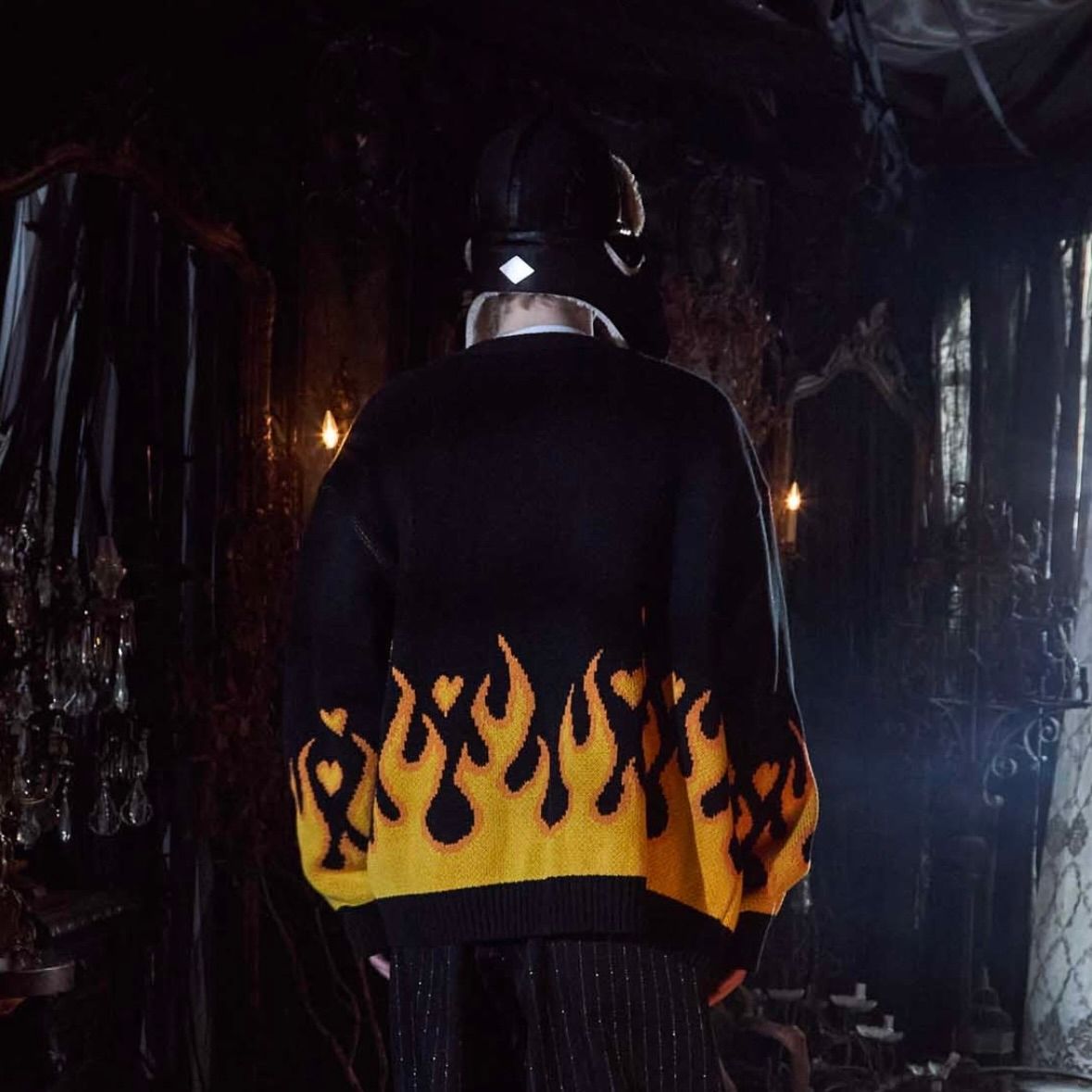 【残り一点】Cotton Knit Cardigan(FLAME)
