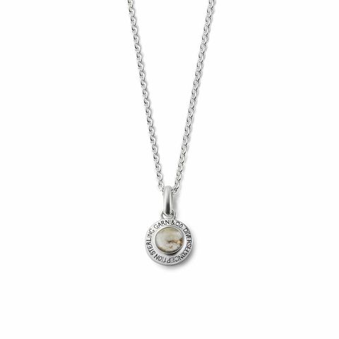 【お取り寄せ注文可能】Round Stone Pendant_S(WHITE)