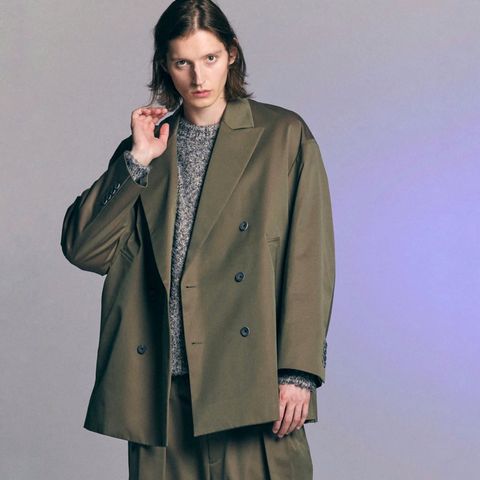 希少】メゾンスペシャル カーキ ダブルブレストセットアップスーツ 