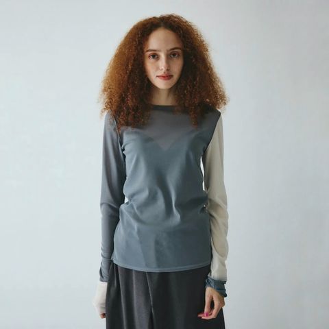 【残り一点】Crew Neck Mesh Inner Tops