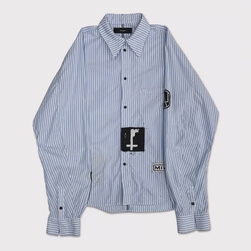 【残り一点】Bootleg Stripe Shirts With Patched(MIN)