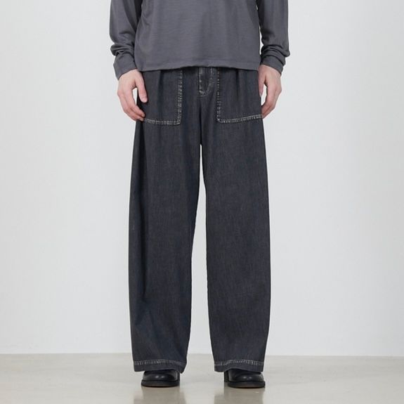 YOKE - 【残り一点】Light-Weight Denim 1tuck Wide Baker Pants