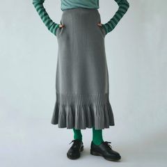 【残り一点】Pleated Hem Knit Skirt