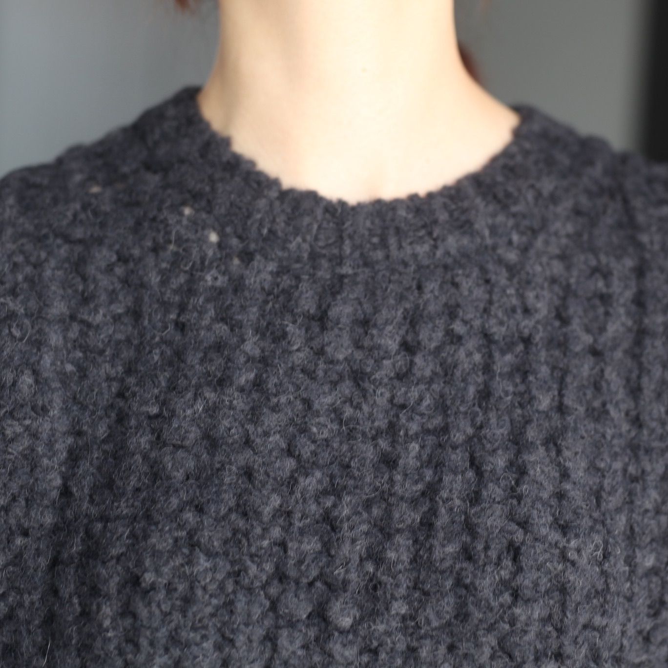 【残り一点】Baby Alpaca Big Waffle Sweater