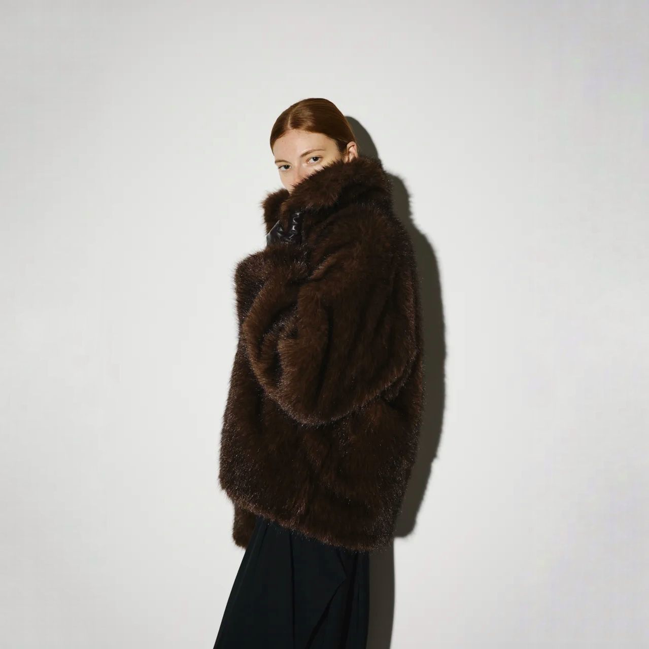 【残り一点】High Collar Faux Fur Jacket