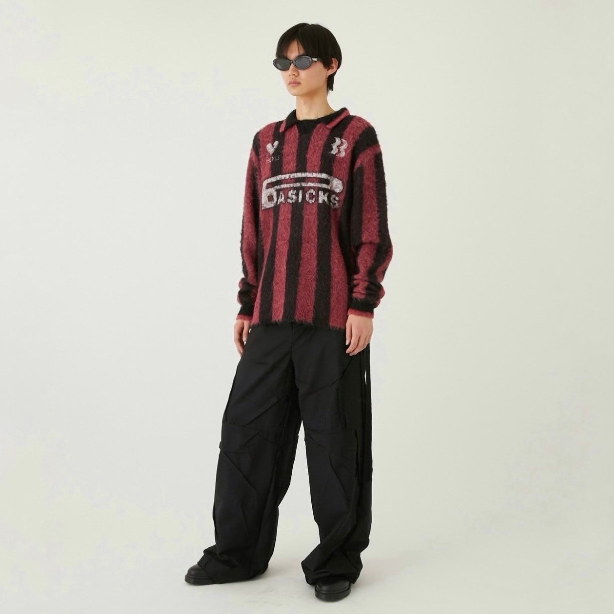 【残り一点】2way Football Stripe Knit