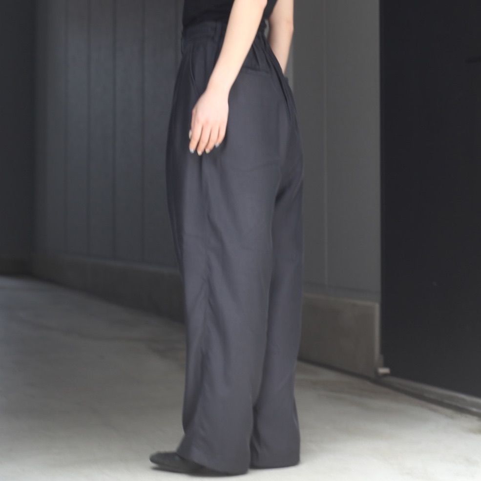 ssstein - 【残りわずか】Cupro Twill Wide Easy Trousers | ACRMTSM
