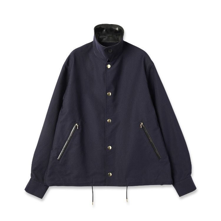 【残り一点】Chambray Gabardine Dot Button Coach Jacket