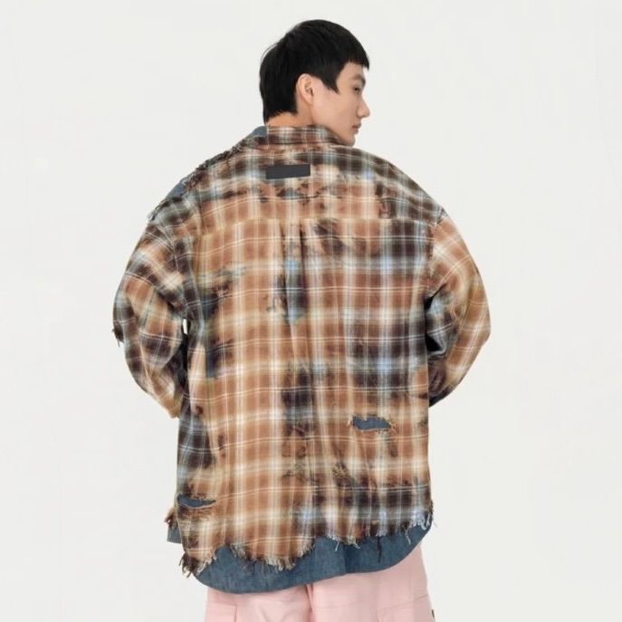 【残り一点】Long Sleeve Shirt in Decayed Check