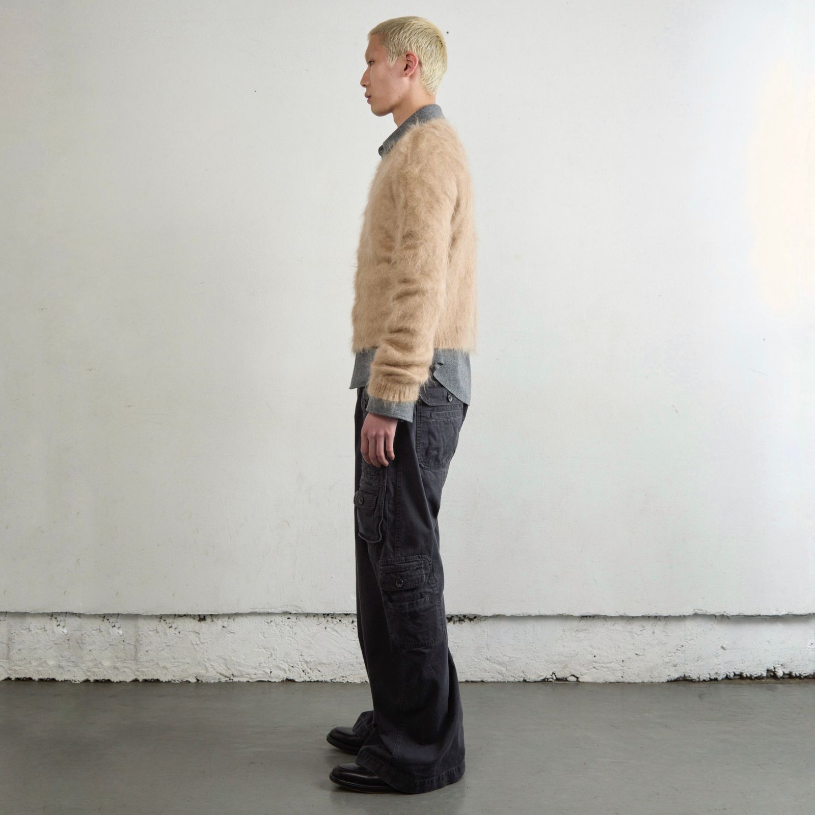【残り一点】Brushed Mohair V-Neck Sweater