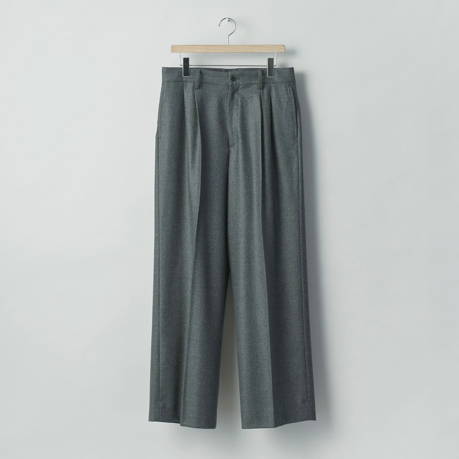 【残り一点】Compressed Flannel Long Wide Trousers