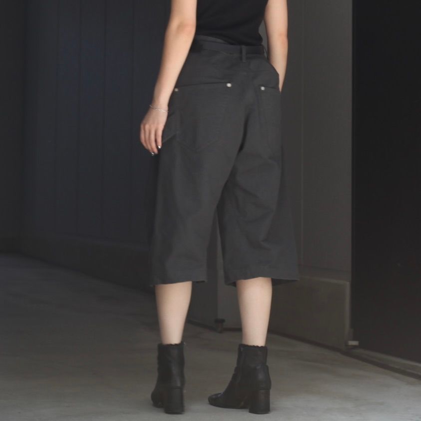 【残り一点】Curved Leg Double Knee Work Short Pants
