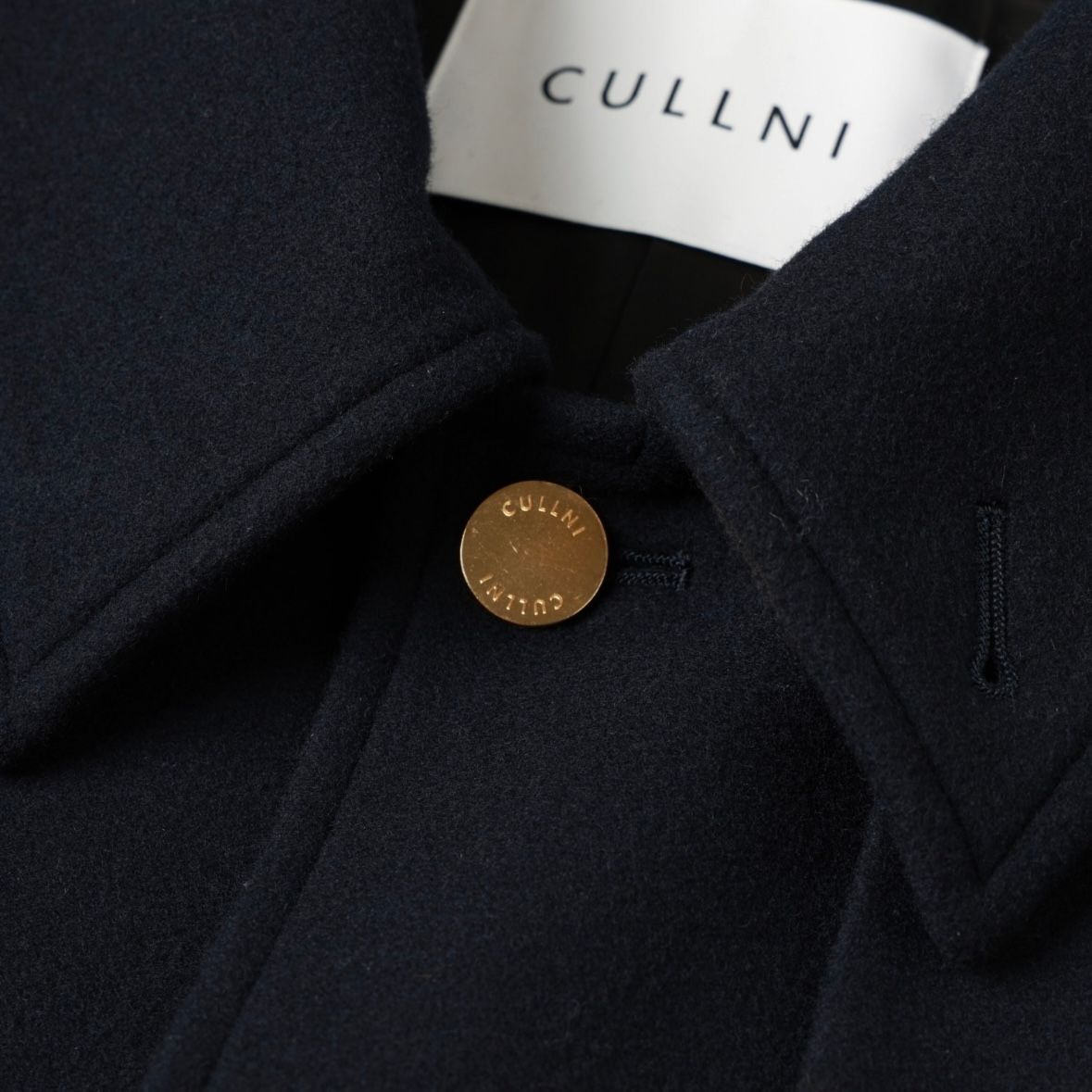 【残り一点】Lamb Wool Melton Layered Long Coat