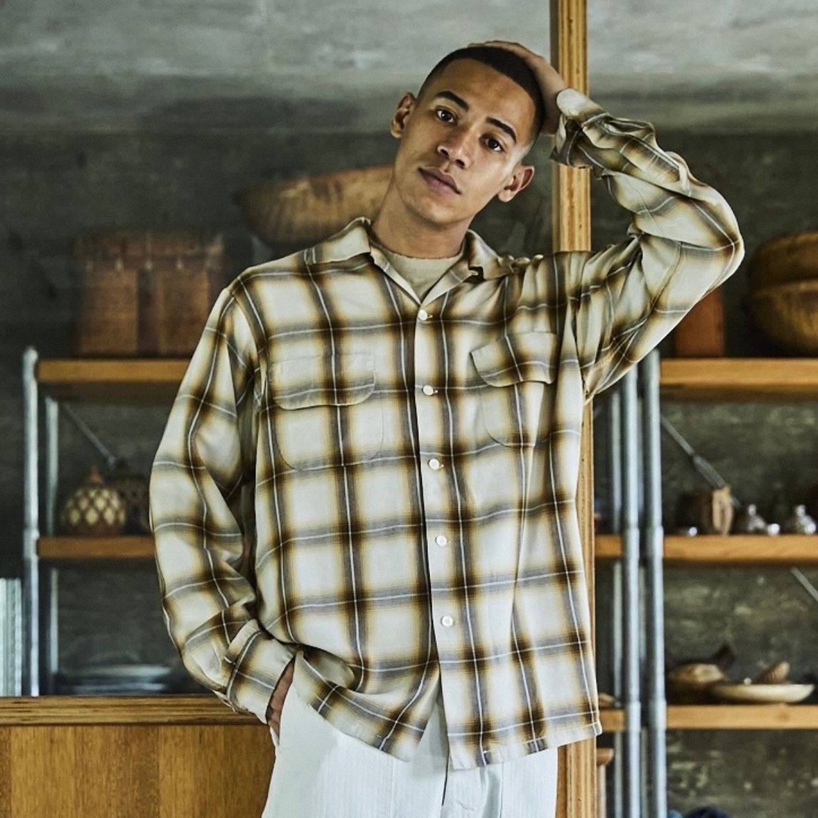 【残り一点】Ombre Check Shirt