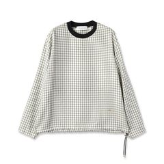 【残り一点】Check Drawstring Long Sleeve Pullover