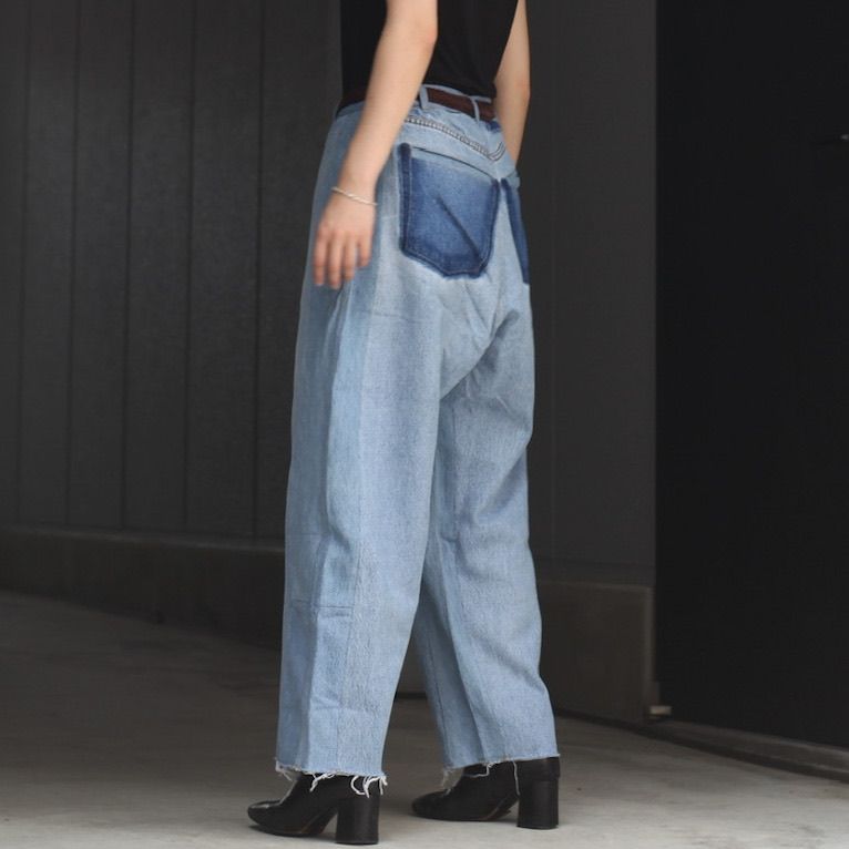 【残り一点】Reconstructed Super Baggy Slacks Denim_2(M)