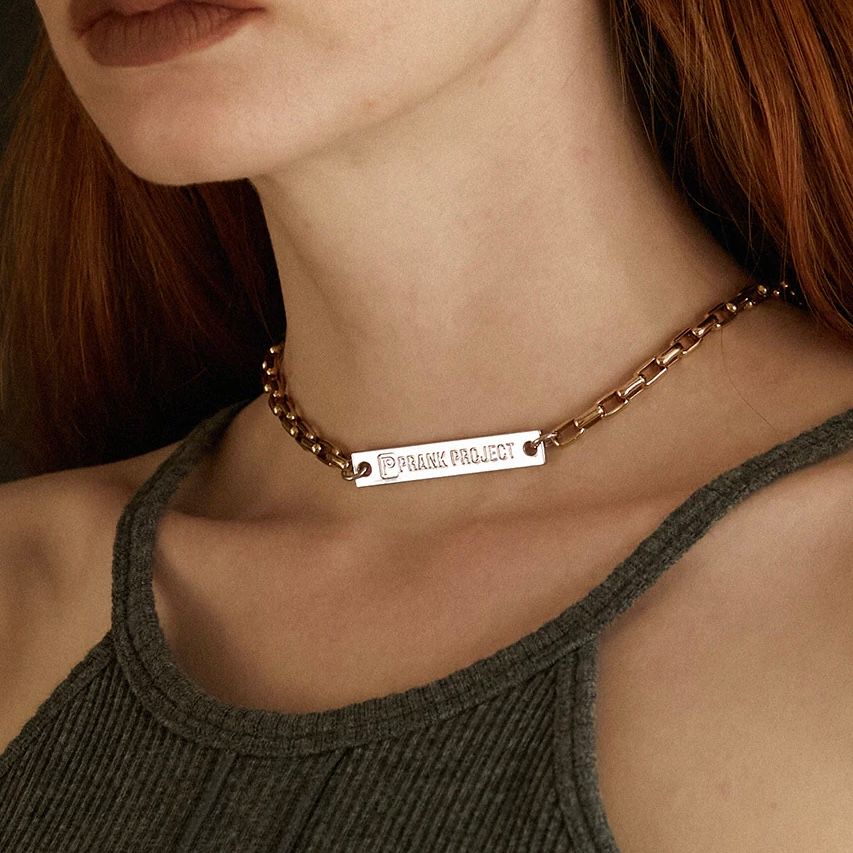 【残り一点】Logo Plate Two-way Necklace