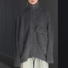 【残り一点】Zip High Neck Knit