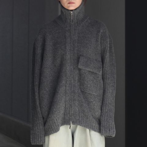 【残り一点】Zip High Neck Knit