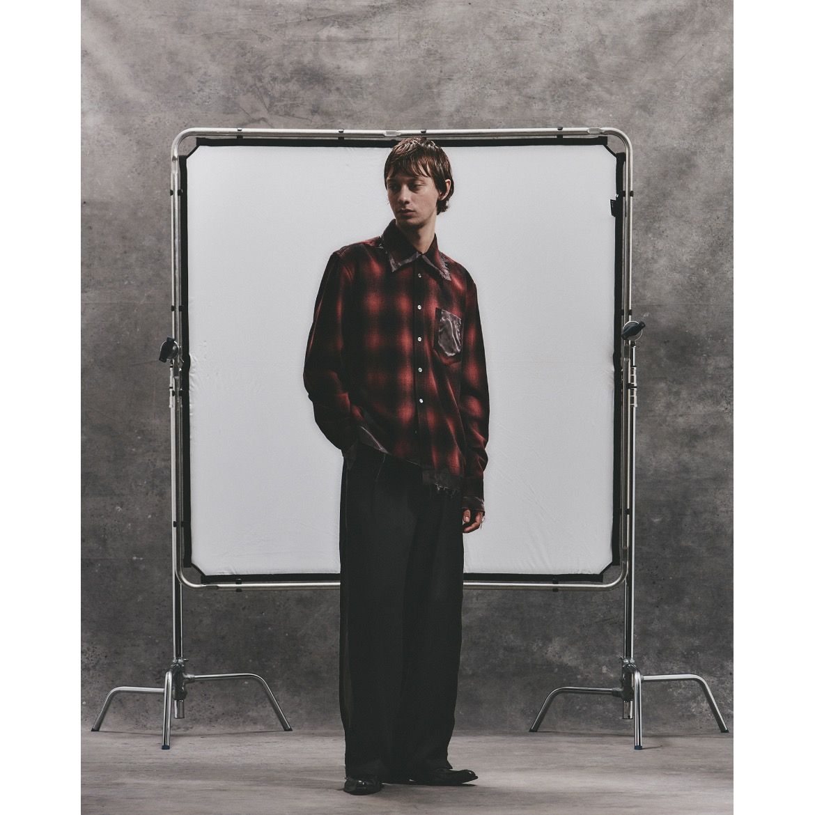 SHOOP - 【残り一点】Layered Check Flannel Shirt | ACRMTSM ONLINE STORE