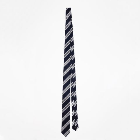 【残りわずか】Striped Silk Tie(NAVY)