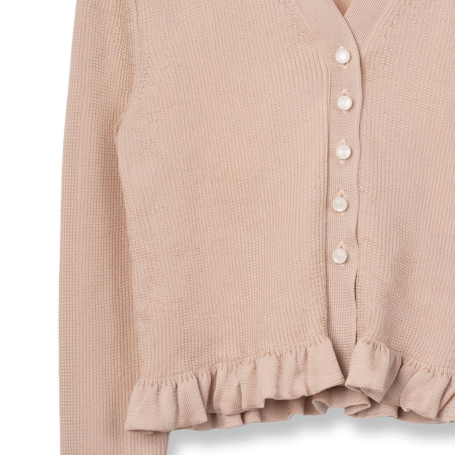 TAN - 【残り一点】2way Frills Cardigan | ACRMTSM ONLINE STORE