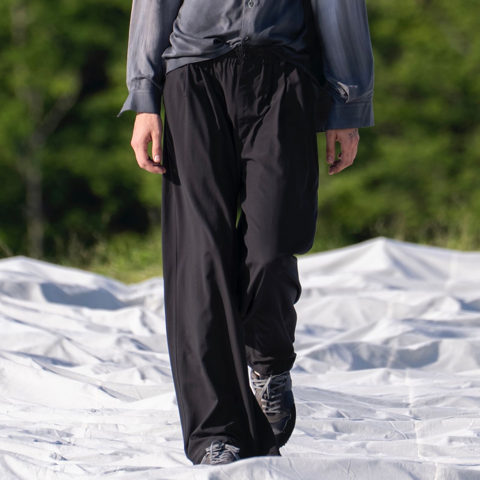 【残り一点】Wool Washer Tropical 2pleated Easy Trousers