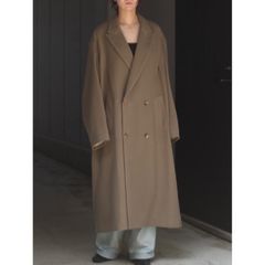 【残り一点】Draped Dart Wool Cashmere Chesterfield Coat
