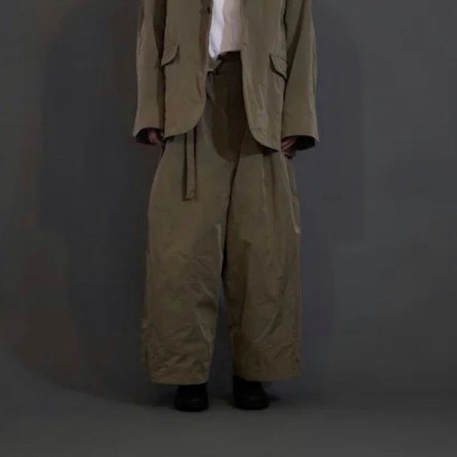 【残り一点】ポリエステルギャバジンバギーパンツ