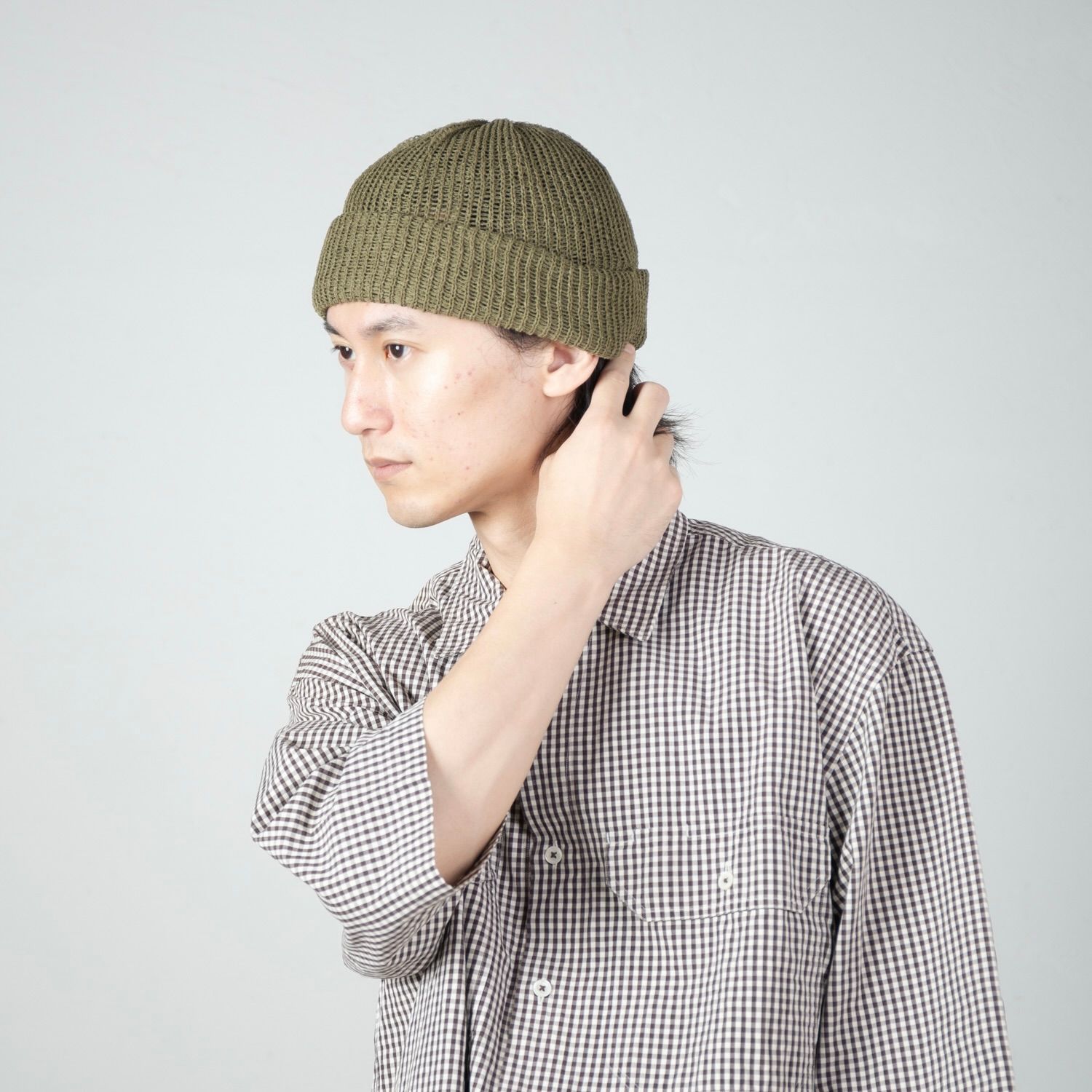 【残り一点】Sheer Mesh Short Knit Cap