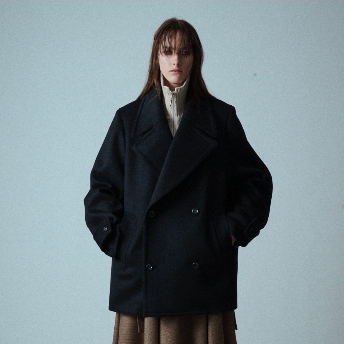 【残り一点】Big Lapel Mid Coat