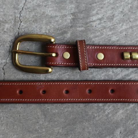 【残り一点】3/4 Clincher Belt(OAKBARK×BRASS)