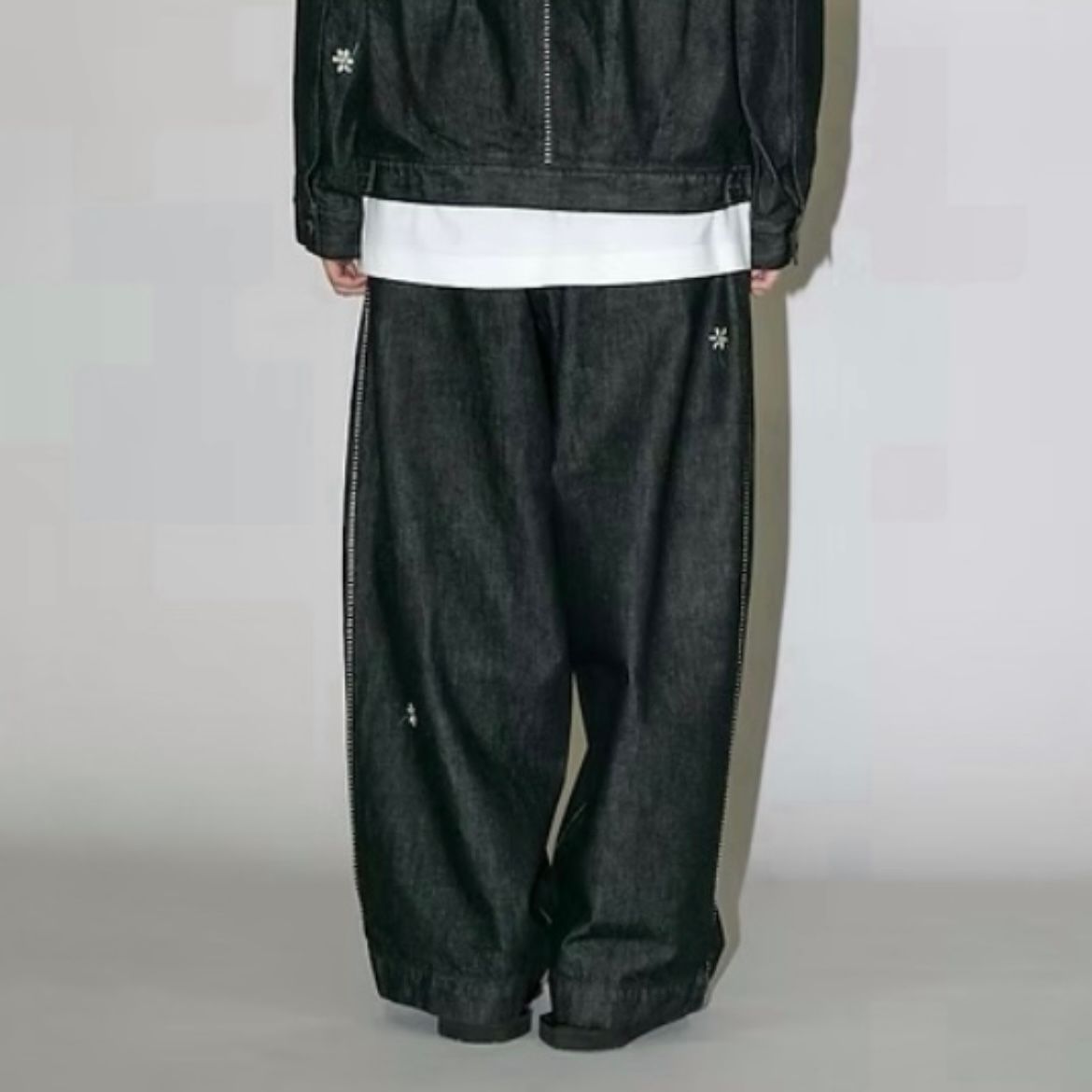 【残り一点】12.5OZワイドデニムパンツ(PRINTED_ONE WASH)