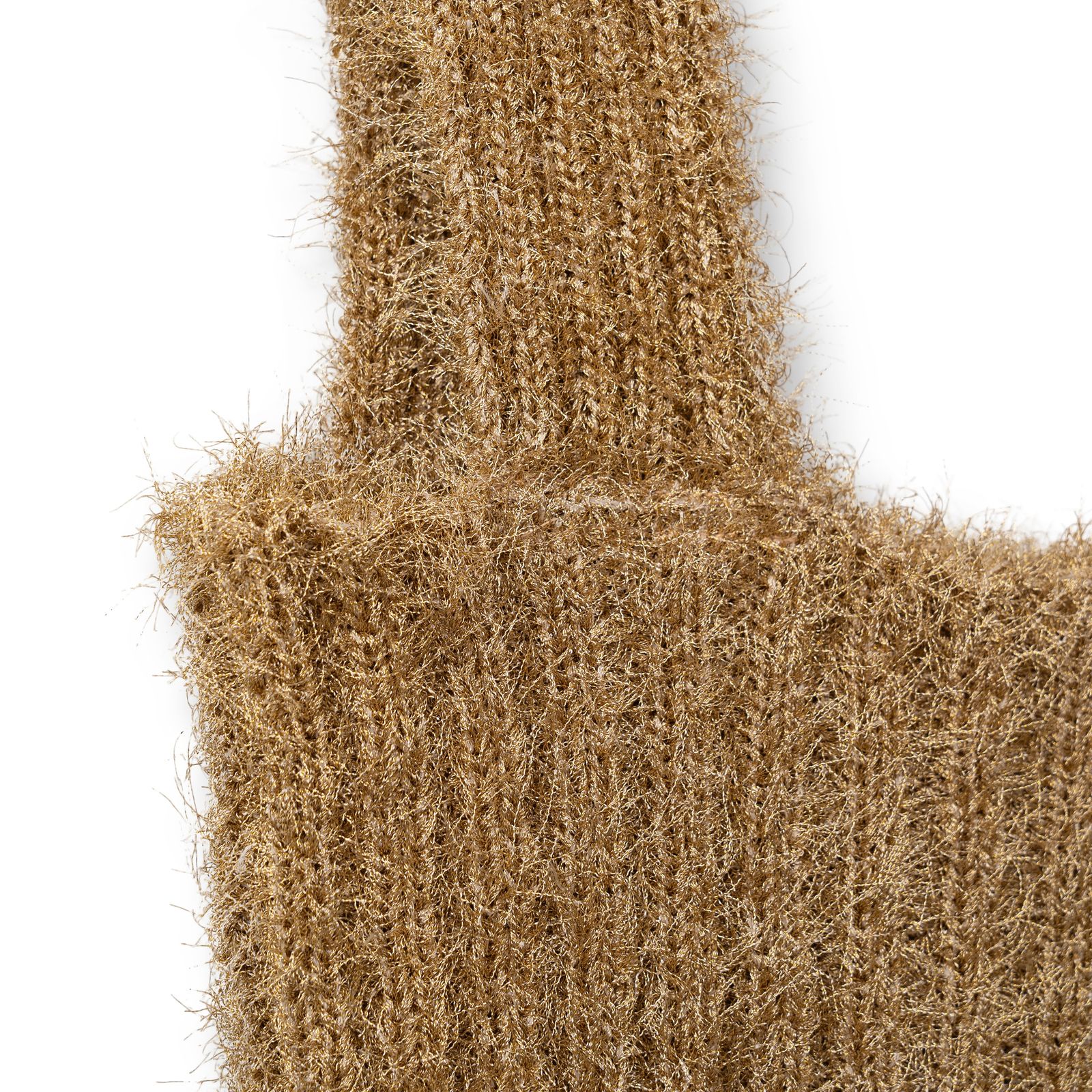 【残り一点】Shimmering Shaggy Knitted Band Tops