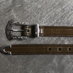 【残り一点】3/4 Inch Western Belt(OLIVE)
