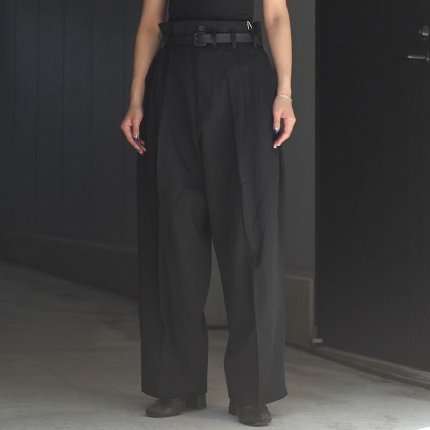 【残り一点】Wool Gabardine Wide Straight Trousers