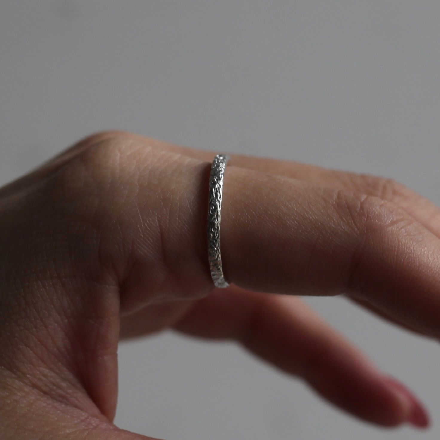 【残り一点】Oval Textured Ring(2.5mm)